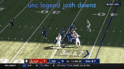 CBS NFL Broadcast With Unc Legend Josh Downs GIF