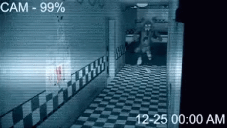 CCTV Footage Of Foxy The Pirate Running FNAF GIF