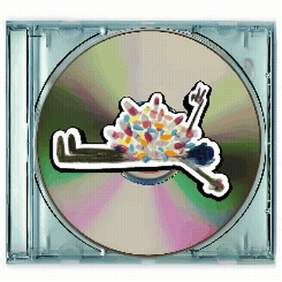 CD Case Sticker Person Fork Pills GIF
