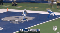 CeeDee Lamb skipping joyfully with a bright smile after making a play