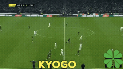 Cel And Hib Soccer Match 1-1 GIF