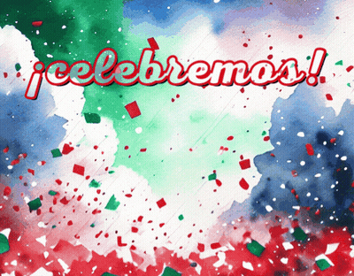 Celebramos Confetti Watercolor Background GIF