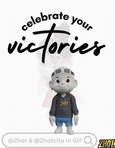 Celebrate Your Victories Poster With Mascot GIF