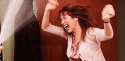 Celebrating Champagne Popping Shower GIF