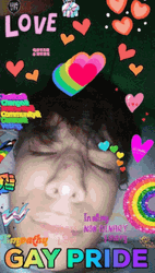Celebrating Pride Month Heart Filter Gay Love  GIF