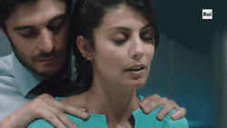 Celebrities Lino Guanciale And Alessandra Mastronardi Sensual Massage GIF