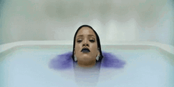 Celebrity Singer Rihanna  In Tub  Work Music Video GIF