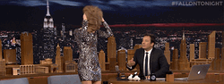 Celine Dion And Jimmy Fallon Laugh GIF
