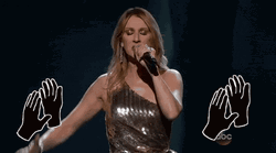 Celine Dion Clapping Hands GIF