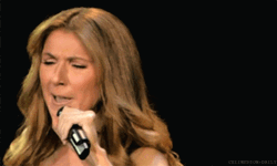 Celine Dion Singing And Hair Flip GIF