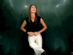 Celine Dion Spinning On Chair GIF