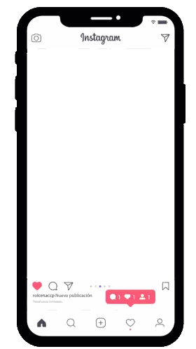 Cell Phone Displaying Instagram With Heart Sticker