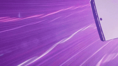 Cell Phone Flying On Purple GIF