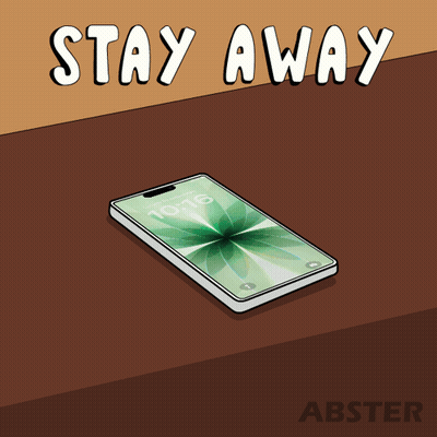 Cell Phone Saying Stay Away GIF