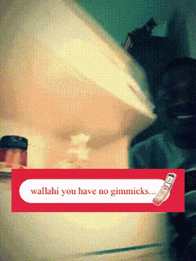 Cell Phone Saying Wallahi You Have No Gimmicks GIF