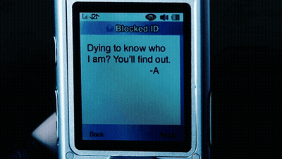 Cell Phone With Blocked ID Message GIF