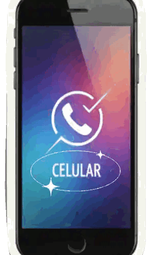 Cell Phone With Cell Phone Icon Sticker