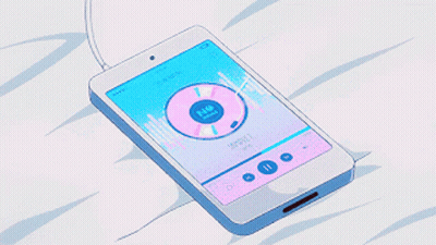 Cell Phone With Music App Open GIF