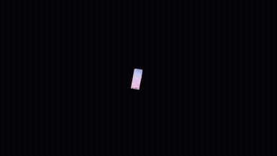Cell Phone With Pink Sky And Clouds GIF