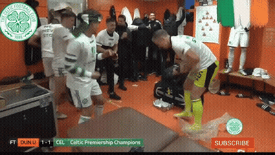 Celtic Football Club Celebrating Premiership Win GIF