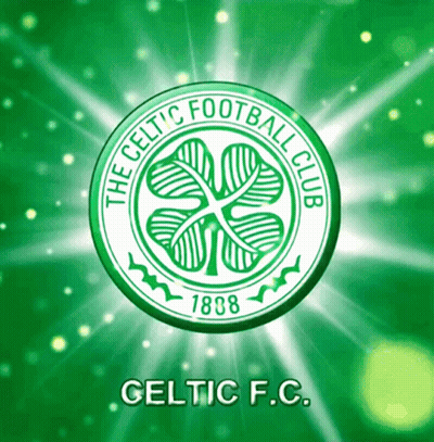 Celtic Football Club Logo With Four Leaf Clover GIF