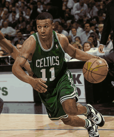 Celtics Basketball Player Dribbling Ball GIF