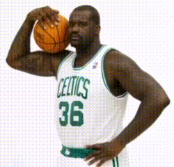 Celtics Player Holding Basketball Over Shoulder GIF