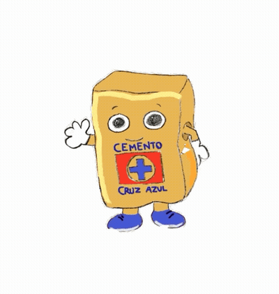 Cemento Cruz Azul Cartoon Drawing GIF