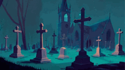 Cemetery At Night Spooky Back From The Dead GIF