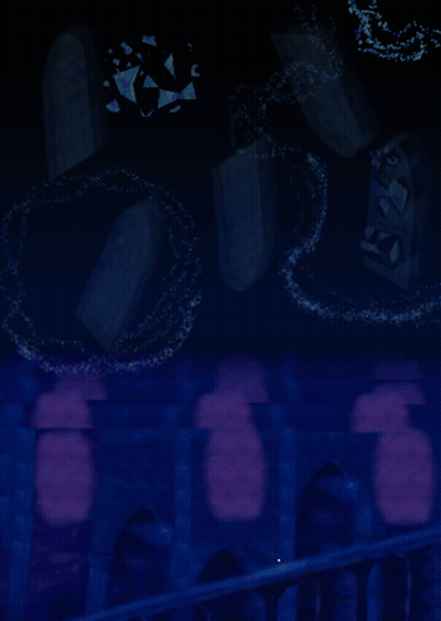 Cemetery Painting With Purple Light GIF