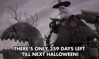 Cemetery Scene Full Moon Happy Halloween GIF