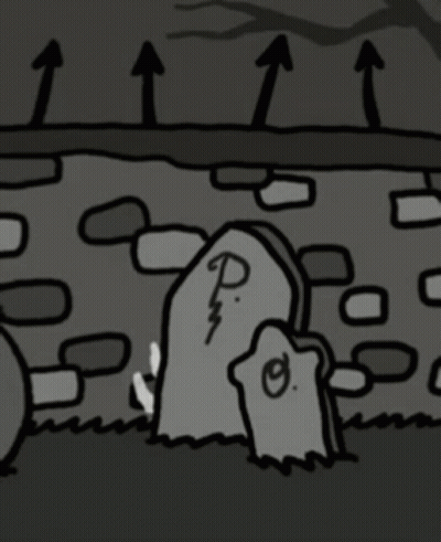 Cemetery With Arrows Pointing Up And Down GIF