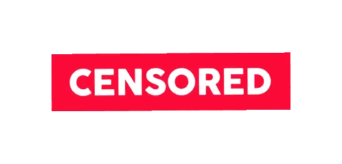 Censored Sign Red Sticker
