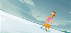 Centaurworld Cartoon Giraffe Banging Head Against Wall  GIF