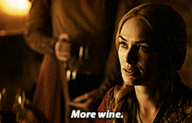 Cersei Lannister Drinking Wine GOT GIF