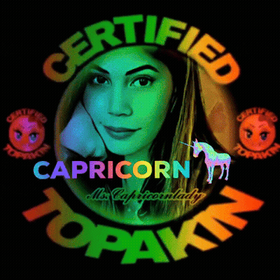 Certified Capricorn Sign With Woman's Face GIF