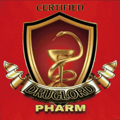 Certified Druglord Pharm Logo With Snake And Cup GIF