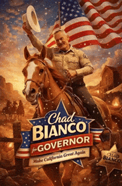 Chad Bianco For Governor Man On Horse GIF