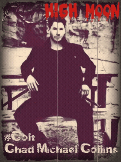 Chad Michael Collins Sitting On Bench Poster GIF