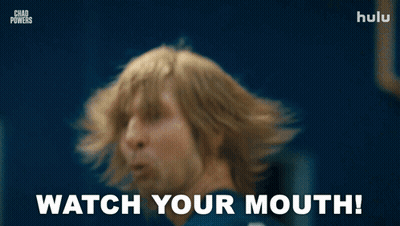 Chad Powers Hulu Ad Man Saying Watch Your Mouth GIF