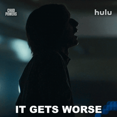 Chad Powers Poster Man In Dark Room GIF