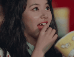Chaeyoung Eating Popcorn In A Movie