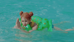 Chaeyoung Swimming In Pool With Floater