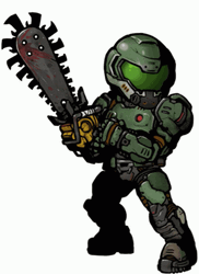 Chainsaw Doomguy Slayer GIF