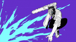Chainsaw Man Denji Neon Art GIF
