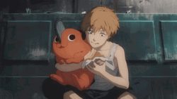 Chainsaw Man Pochita Denji Eating GIF