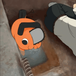 Chainsaw Man Pochita Drinking Water GIF