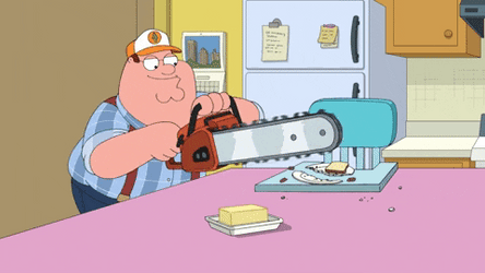 Chainsaw Peter Family Guy  GIF