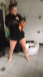 Chainsaw Tool Crazy Face GIF