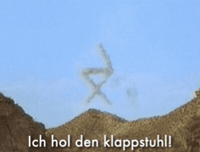 Chair In The Sky Ich Hol Den Klappstuhl GIF